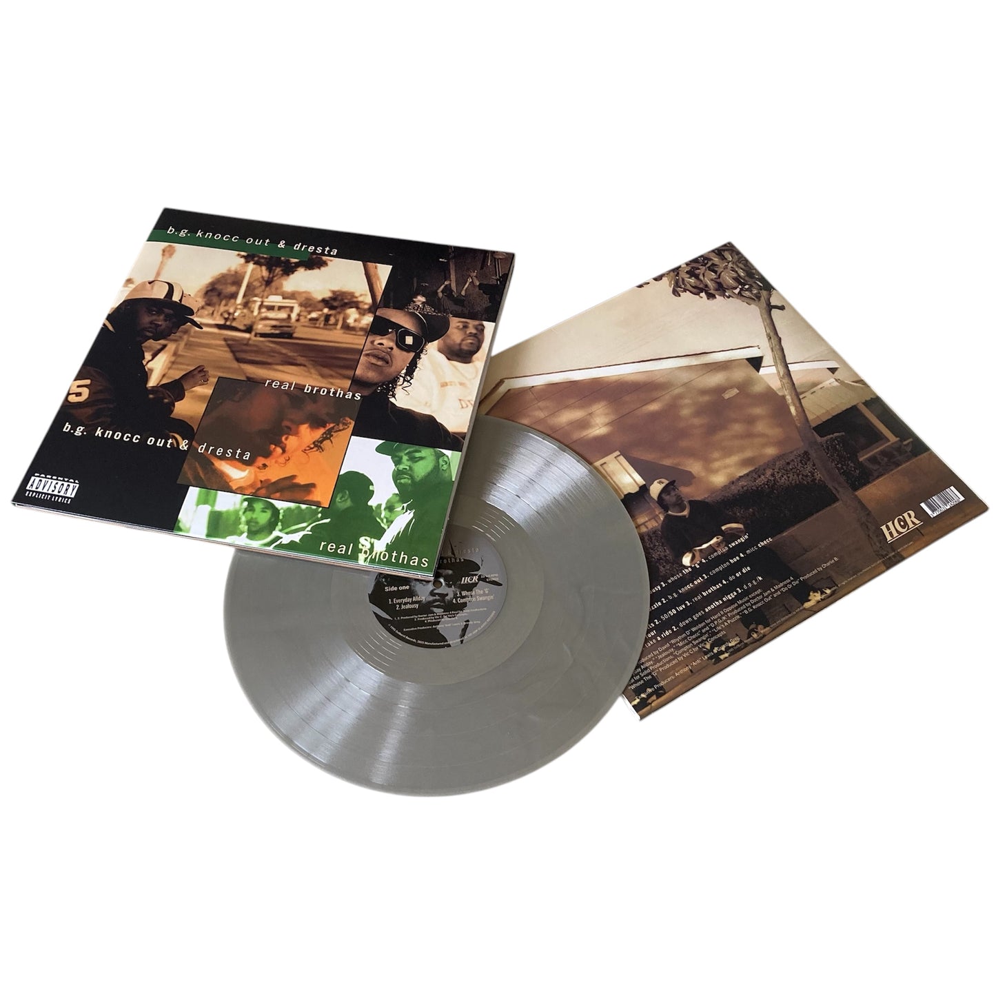 B.G Knocc Out & Dresta Real Brothas 2xLP SILVERGRAY TRANSPARENT.